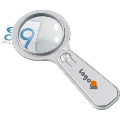 Branded Promotional LOUPE LIGHT MAGNIFIER GLASS in White Magnifier From Concept Incentives.