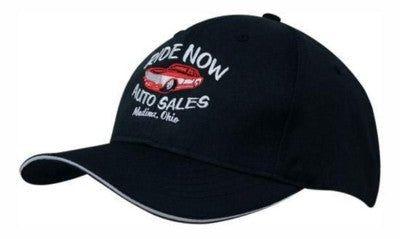 Branded Promotional BREATHABLE POLY TWILL BASEBALL CAP with Sandwich Trim Baseball Cap From Concept Incentives.