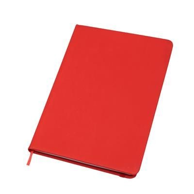 Branded Promotional A5 JOURNAL NOTE BOOK in Red Journal Note Book From Concept Incentives.