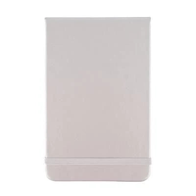 Branded Promotional FLIP COVER NOTE BOOK in Silver Notebook from Concept Incentives