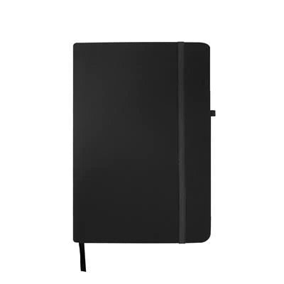 Branded Promotional EBONY BLACK NOTE BOOK Notebook from Concept Incentives.