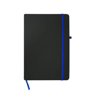 Branded Promotional EBONY BLACK NOTE BOOK in Blue Notebook from Concept Incentives.