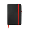 Branded Promotional EBONY BLACK NOTE BOOK in Red Notebook from Concept Incentives.