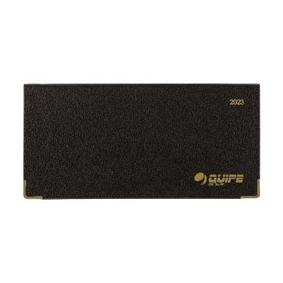 Branded Promotional EURO BUSINESS DIARY in Black Diary Wallet from Concept Incentives