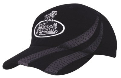 Branded Promotional BRUSHED HEAVY COTTON BASEBALL CAP with Tyre Track Design Baseball Cap From Concept Incentives.