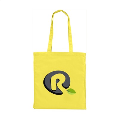 Branded Promotional SHOPPY COLOUR BAG COTTON BAG in White Bag From Concept Incentives.