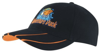 Branded Promotional BRUSHED HEAVY COTTON BASEBALL CAP with Hi-vis Laminated Two-tone Peak Baseball Cap From Concept Incentives.