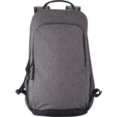Branded Promotional CITY BACKPACK RUCKSACK in Anthracite Grey Melange Bag From Concept Incentives.