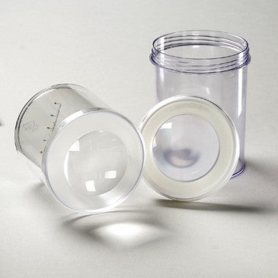 Branded Promotional DESK MAGNIFIER CONTAINER with Rule on Bottom in Clear Transparent Magnifier From Concept Incentives.