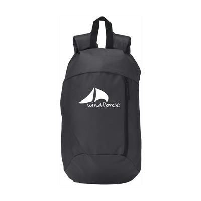 Branded Promotional GETAWAY BACKPACK BACKPACK RUCKSACK in Black Bag From Concept Incentives.
