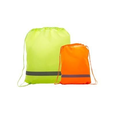 Branded Promotional PREMIUM REFLECTIVE BACKPACK RUCKSACK 210D with Reflective Strip Bag From Concept Incentives.
