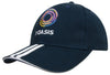 Branded Promotional BRUSHED HEAVY COTTON BASEBALL CAP with 2 Stripe Peak & Sandwich Baseball Cap From Concept Incentives.