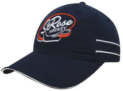 Branded Promotional MICROFIBRE SPORTS BASEBALL CAP with Piping & Sandwich Peak Baseball Cap From Concept Incentives.