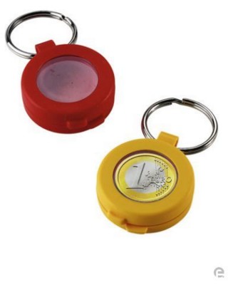 Branded Promotional TROLLEY COIN HOLDER KEYRING Keyring From Concept Incentives.