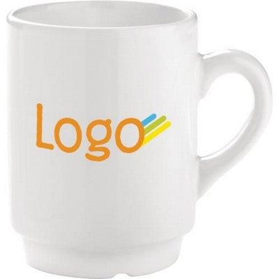 Branded Promotional AUTOMUG MUG in White Mug From Concept Incentives.