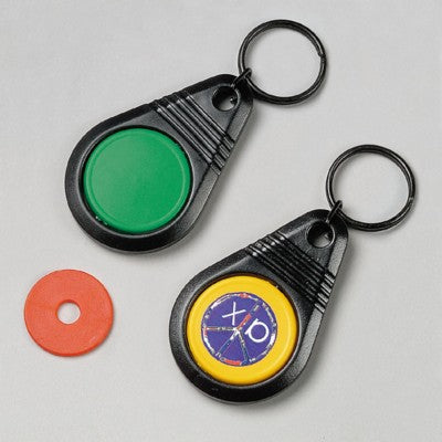 Branded Promotional EURO KEYRING in Black Keyring From Concept Incentives.