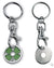 Branded Promotional METAL TROLLEY COIN KEYRING in Silver Keyring From Concept Incentives.