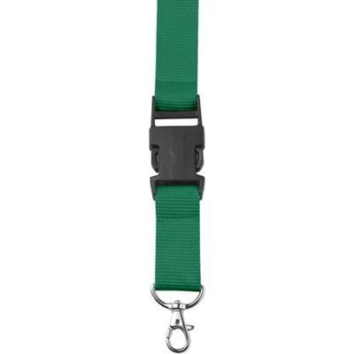 Branded Promotional LANYARD in Green with Safety Clip & Key holder Lanyard From Concept Incentives.