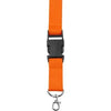 Branded Promotional LANYARD in Orange with Safety Clip & Key holder Lanyard From Concept Incentives.