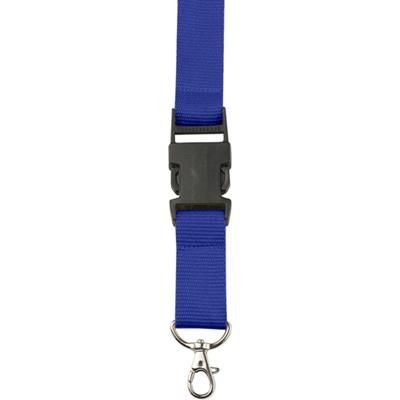 Branded Promotional LANYARD in Blue with Safety Clip & Key holder Lanyard From Concept Incentives.