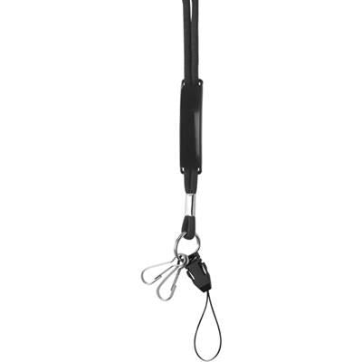 Branded Promotional NYLON LANYARD in Black Lanyard From Concept Incentives.