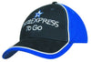 Branded Promotional BRUSHED HEAVY COTTON TRI-COLOUR BASEBALL CAP with Piping Baseball Cap From Concept Incentives.