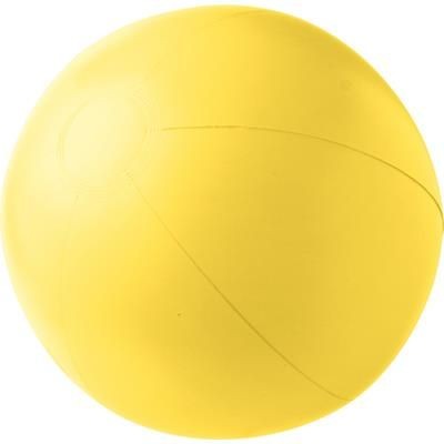 Branded Promotional PVC INFLATABLE BEACH BALL in Yellow Beach Ball From Concept Incentives.