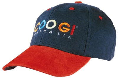 Branded Promotional BRUSHED HEAVY COTTON BASEBALL CAP with Suede Peak Baseball Cap From Concept Incentives.