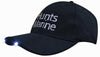 Branded Promotional BRUSHED HEAVY COTTON BASEBALL CAP with LED Lights in Peak Baseball Cap From Concept Incentives.