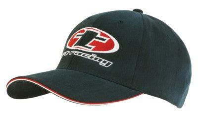 Branded Promotional BRUSHED HEAVY COTTON BASEBALL CAP with Double Sandwich Peak Baseball Cap From Concept Incentives.