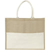 Branded Promotional JUTE BAG with Cotton Front Pocket Bag From Concept Incentives.