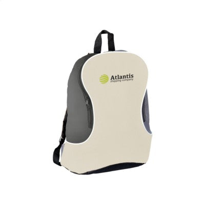 Branded Promotional PROMOPACK BACKPACK RUCKSACK in Beige Bag From Concept Incentives.