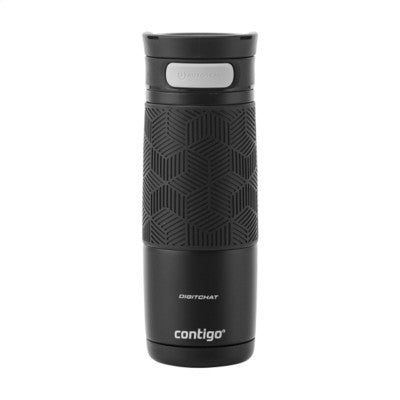 Branded Promotional CONTIGO¬Æ TRANSIT THERMO CUP in Black Travel Mug From Concept Incentives.