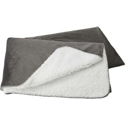 Branded Promotional POLYESTER MICRO MINK ANTI-PILLING PICNIC BLANKET in Grey Blanket From Concept Incentives.