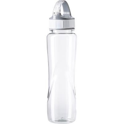 Branded Promotional TRITAN WATER BOTTLE in Clear Transparent includes Belt Clip in Cap, 700ML Capacity Sports Drink Bottle From Concept Incentives.