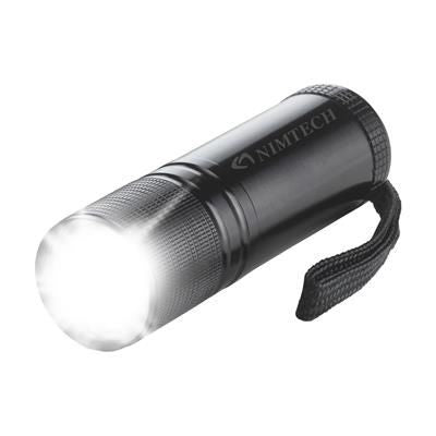 Branded Promotional STARLED COB TORCH in Black Torch From Concept Incentives.