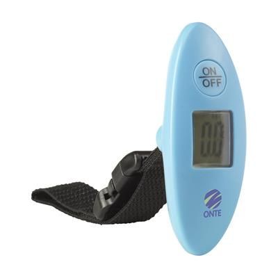 Branded Promotional TRAVELMATE LUGGAGE SCALE in Light Blue Scales From Concept Incentives.