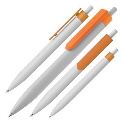 Branded Promotional BALL PEN SARAGOSSA in Orange Pen From Concept Incentives.