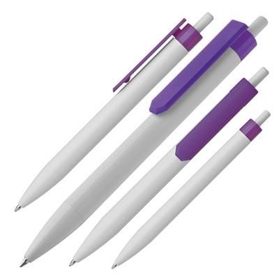 Branded Promotional BALL PEN SARAGOSSA in Purple Pen From Concept Incentives.