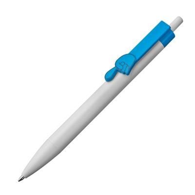 Branded Promotional BALL PEN NEVES in Turquoise Pen From Concept Incentives.