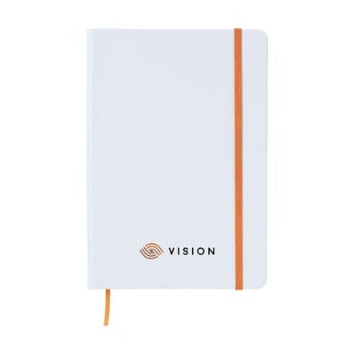 Branded Promotional WHITENOTE A5 NOTE BOOK in Orange Note Pad From Concept Incentives.