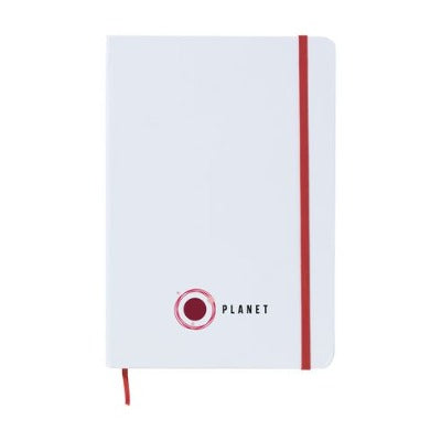 Branded Promotional WHITENOTE A5 NOTE BOOK in Red Note Pad From Concept Incentives.
