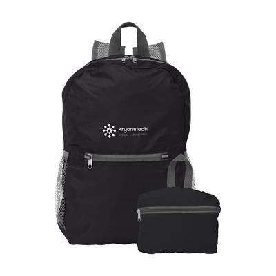 Branded Promotional BACKPACK RUCKSACK GOCOMFORT in Black Bag From Concept Incentives.