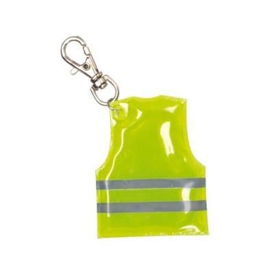 Branded Promotional GILET SHAPE REFLECTIVE TOG with Carabiner Keyring From Concept Incentives.