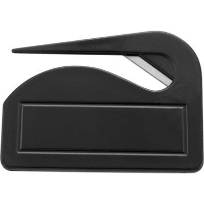 Branded Promotional LETTER OPENER in Black Letter Opener From Concept Incentives.