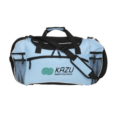 Branded Promotional SPORTTRAVELLER SPORTS BAG in Light Blue Bag From Concept Incentives.