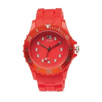Branded Promotional TREND QUARTZ WATCH in Red Watch From Concept Incentives.