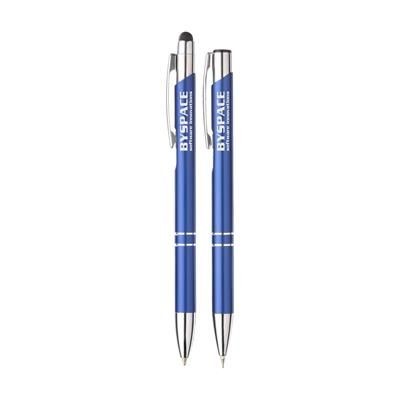 Branded Promotional EBONY SET WRITING SET in Blue Writing Set From Concept Incentives.