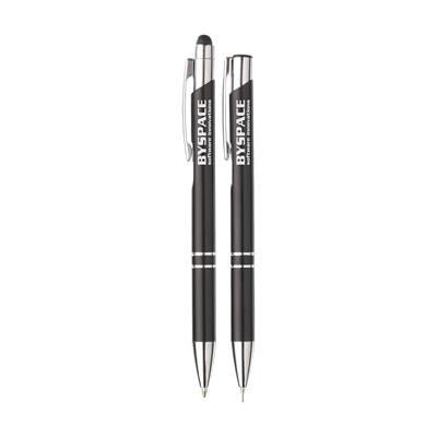 Branded Promotional EBONY SET WRITING SET in Black Writing Set From Concept Incentives.