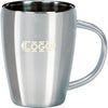Branded Promotional STEEL DRINK MUG in Silver Mug From Concept Incentives.